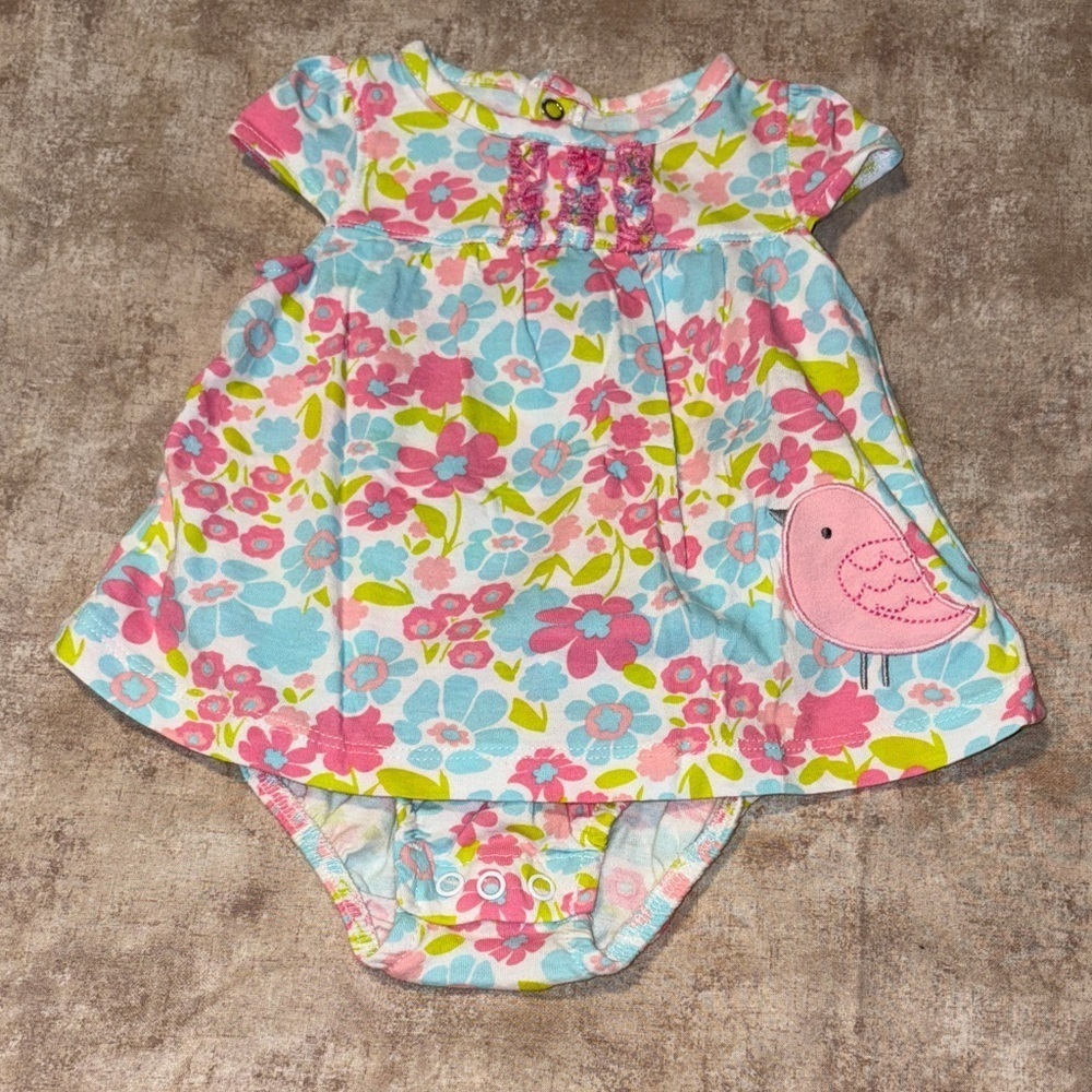 Carter's Pink and Blue Floral Diaper Cover Set